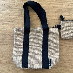 Wacoal Jute Mini Tote Bag w/detachable pouch